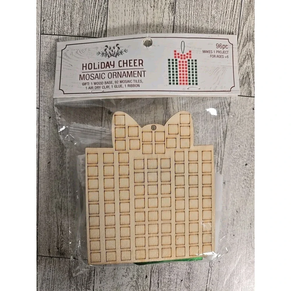 Mosaic Ornament Make Your Own Kit Tiles Clay 96 Pieces Crafters Lot of 2 NEW